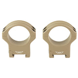 Warne HyperLite Rings 34mm High Rings in Flat Dark Earth Matte - 1