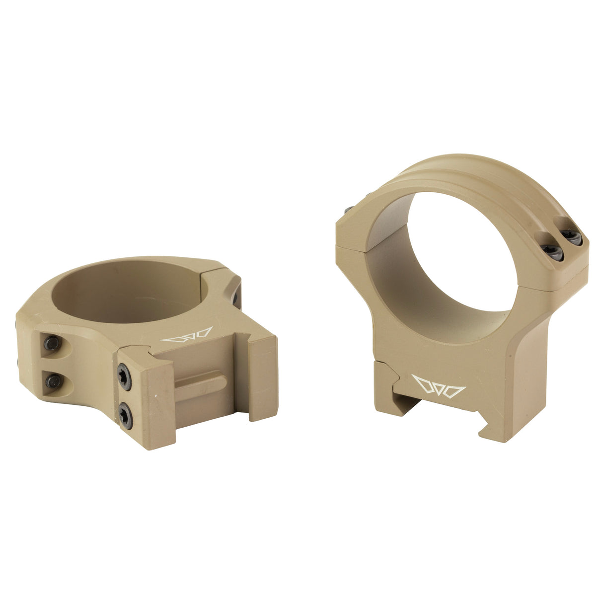 Warne HyperLite Rings 34mm High Rings in Flat Dark Earth Matte - 2