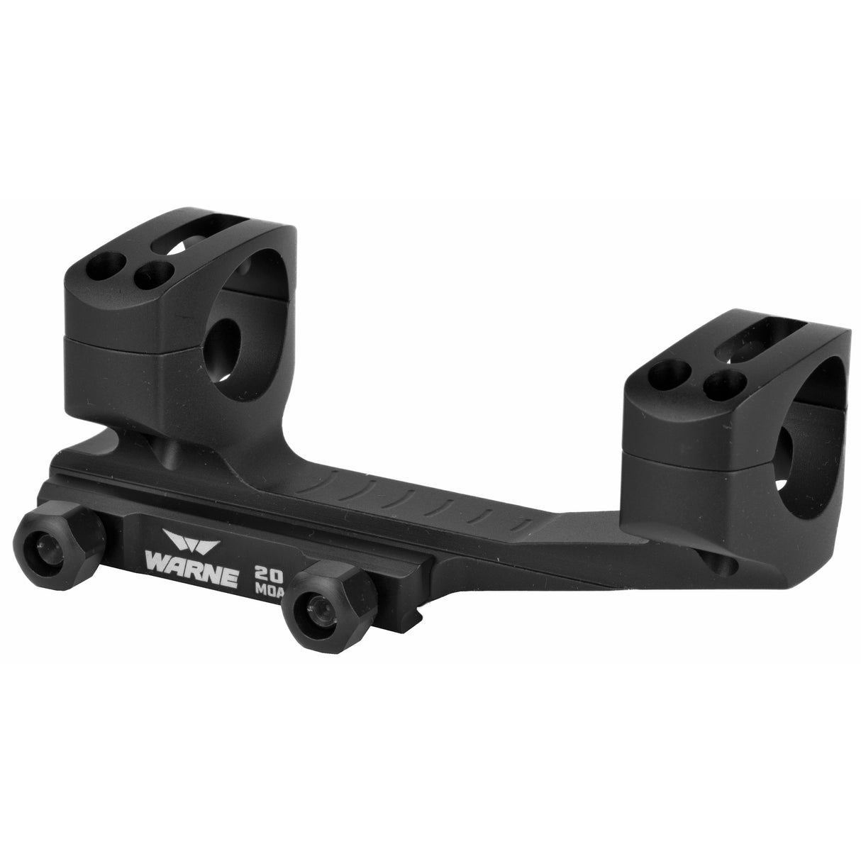 Warne 20 MOA 1-Inch Cantilever Scope Mount Rings in Black Gloss - 2