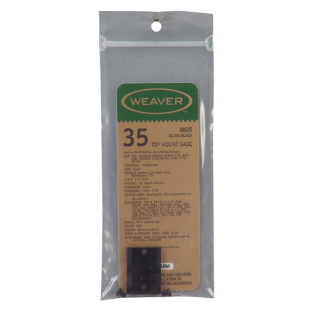Weaver Scope Base Bases in Black Gloss - 2