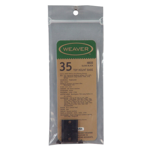 Weaver Scope Base Bases in Black Gloss - 2