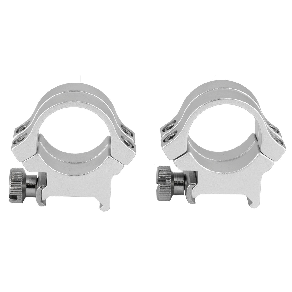 Weaver Quad Lock 1-Inch High Scope Rings Rings in Silver - 1