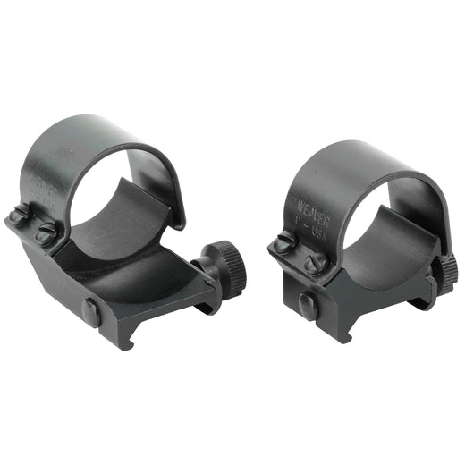 Weaver Detach Top Mt 1-Inch Medium Scope Rings Rings in Black Matte - 2