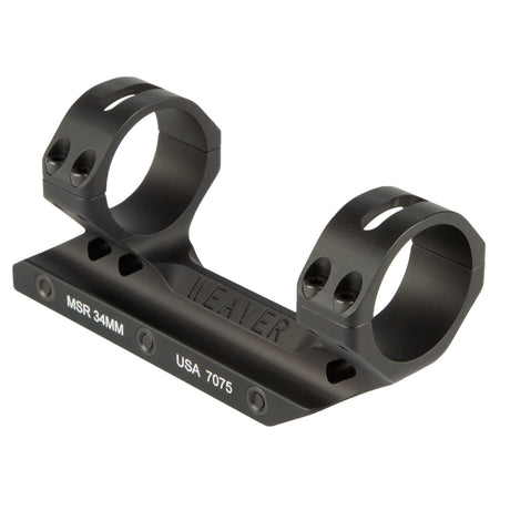 Weaver MSR Mount 34mm Cantilever Rings in Black Matte - 1