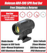 Holosun ARO-EVO Red SPR Reticle, BDC (Drop Compensation Reticle), 26mm Housing, Shake Awake, 1/3 Co-Witness - ARO-EVO-SPR-RD