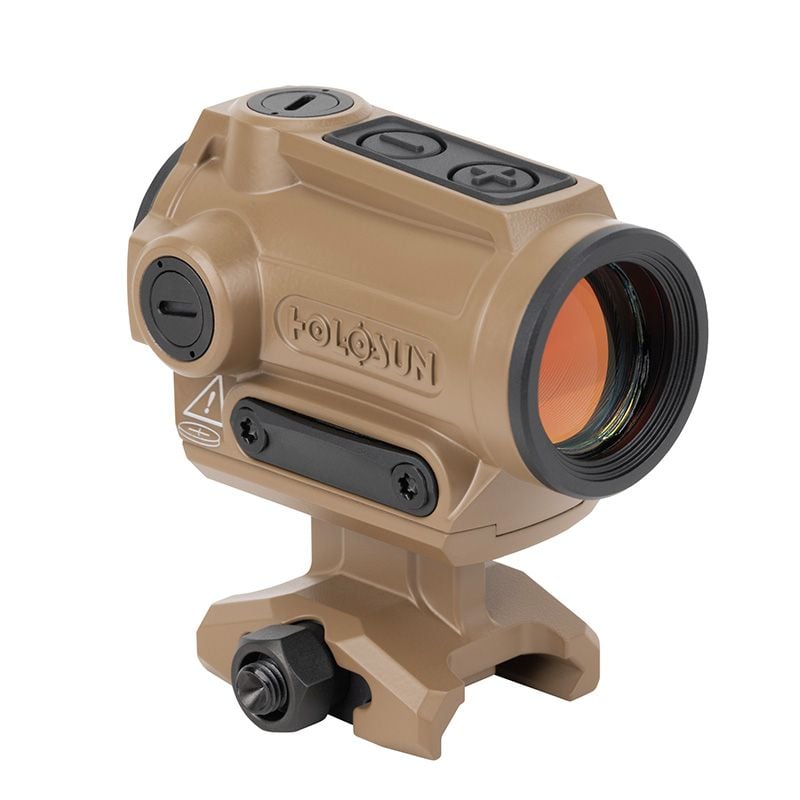 Holosun Brown ARO Red 2MOA Dot Only Reticle 22mm Housing, Shake Awake, 1/3 Co-Witness - ARO-RD2-BRN