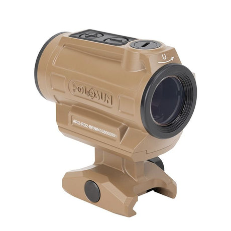 Holosun Brown ARO Red 2MOA Dot Only Reticle 22mm Housing, Shake Awake, 1/3 Co-Witness - ARO-RD2-BRN