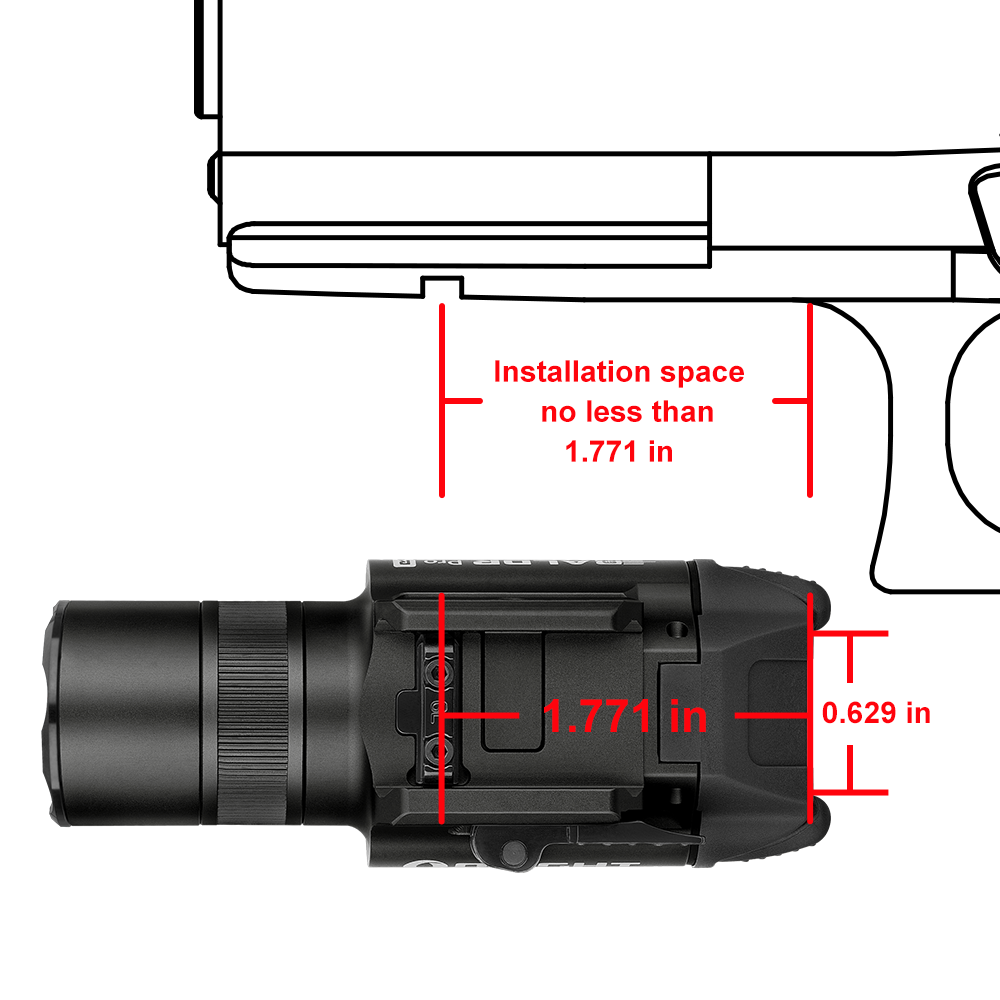 Olight Baldr Pro R Rechargeable Tactical Light with Green Laser ...