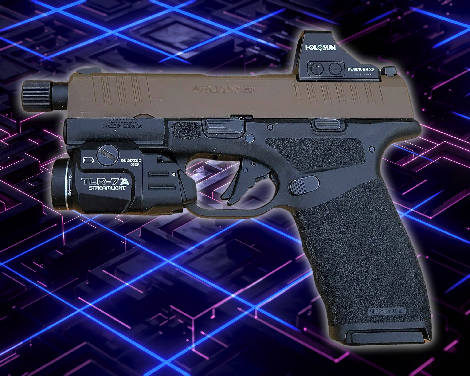 NDZ Optic Sight Plate Cover For Springfield Hellcat OSP/RDP/Pro - Anodized Aluminum, RMSc Footprint