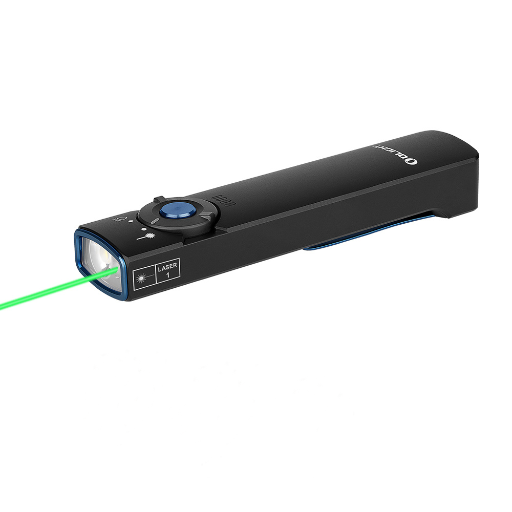 Olight Arkfeld Flat Flashlight with Green Laser & White Light