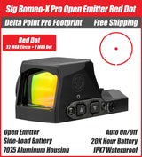 SIG ROMEO-X PRO Open Emitter Red Dot - 3MOA, 6MOA, Circle Dot - Delta Point Pro (DPP) Footprint - SORX1000, SORX1030, SORX1060