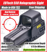 EOTech 558 Holographic Red Dot Sight, 1 MOA Dot, 68 MOA Outer Ring, Quick Release Mount, NV Modes - 558.A65