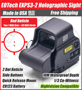 EOTech EXPS3-2 Holographic Red Dot Sight, Two 1 MOA Dots, 68 MOA Outer Ring, Quick Release Mount, NV Compatible - EXPS3-2