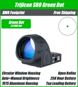 Trijicon SRO Green Dot Sight - Round Window - 2.5 MOA Dot - 7075 T6 Aluminum - RMR Footprint