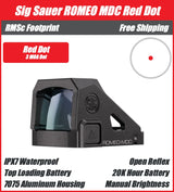 Sig Sauer ROMEO MDC Red Dot – 3 or 6 MOA, RMSc Footprint, 7075 Aluminum Top Battery Access - SORMDC60