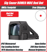 Sig Sauer ROMEO MDC Red Dot – 3 or 6 MOA, RMSc Footprint, 7075 Aluminum Top Battery Access - SORMDC60