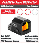 C&H EDC Enclosed Multi-Reticle System Red Dot Sight, RMSc Footprint