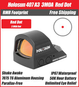 Holosun 407A3, 3MOA, Red Dot, Side Battery, Shake Awake - HS407A3-X2