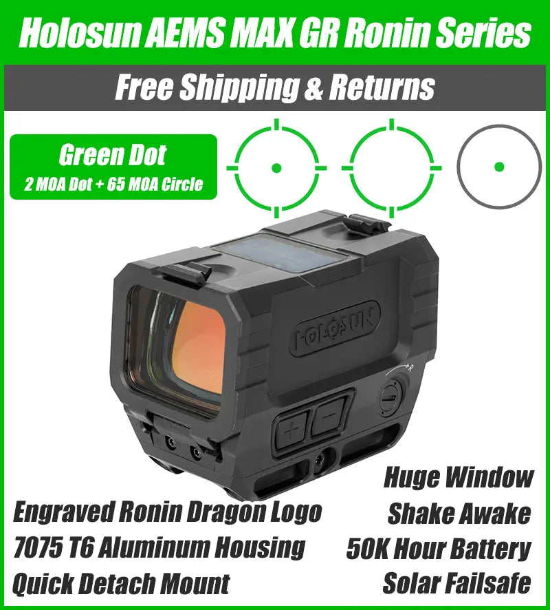 Holosun AEMS MAX - Ronin Series - Red Dot - Green Dot