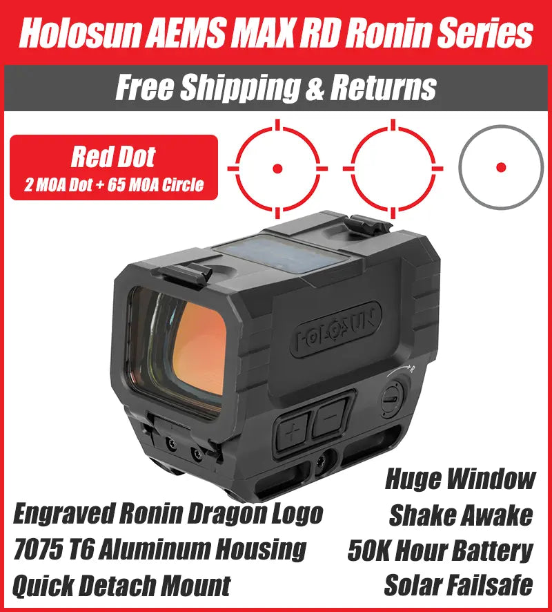 Holosun AEMS Series Rifle Optics - Red & Green Dot Sights