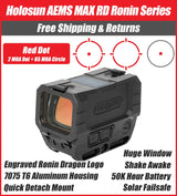 Holosun AEMS MAX - Ronin Series - Red Dot - Green Dot - Engraved Ronin Dragon Logo