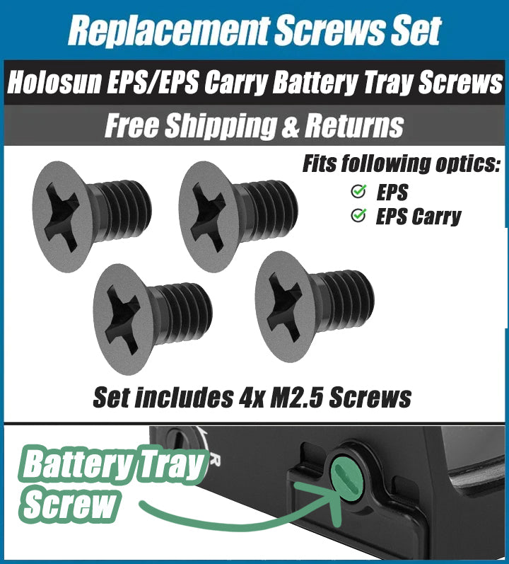 Holosun EPS/EPS Carry Battery Tray Screw Replacement Screw Set