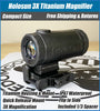 Holosun HM3XT Titanium 3X Magnifier Quick Release Side Flip Mount Absolute or Lower 1/3 Co-Witness - HM3XT