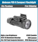 Holosun PID K, Compact Light, 500 Lumens, 6,500 Candela, Universal Mounting System - P.ID-K