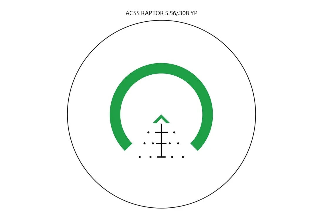 Primary Arms SLx 3X MicroPrism Scope - Green Illuminated ACSS Raptor Reticle - 5.56 / .308 - Yard