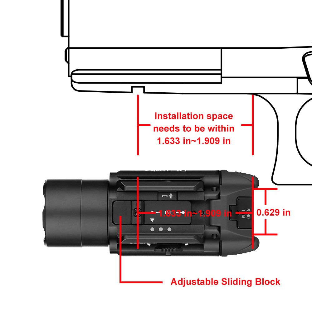 Olight - PL Turbo Tactical Light with Spotlight and Floodlight