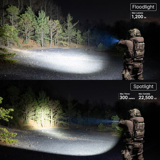 Olight PL-X Dual Beam Flashlight, 1200 Lumens & 300m Throw