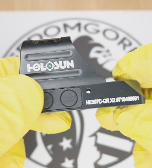 Holosun 507C Green X2, 32 MOA Ring & 2 MOA Green Dot, RMR Footprint, MRS Reticle, Side Battery, Solar Failsafe - HE507C-GR-X2