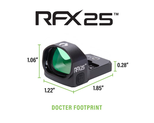 OPEN BOX [LIKE NEW] Viridian RFX 25 3 MOA Green Dot Sight - Docter Footprint - 6061 T6 Aluminum