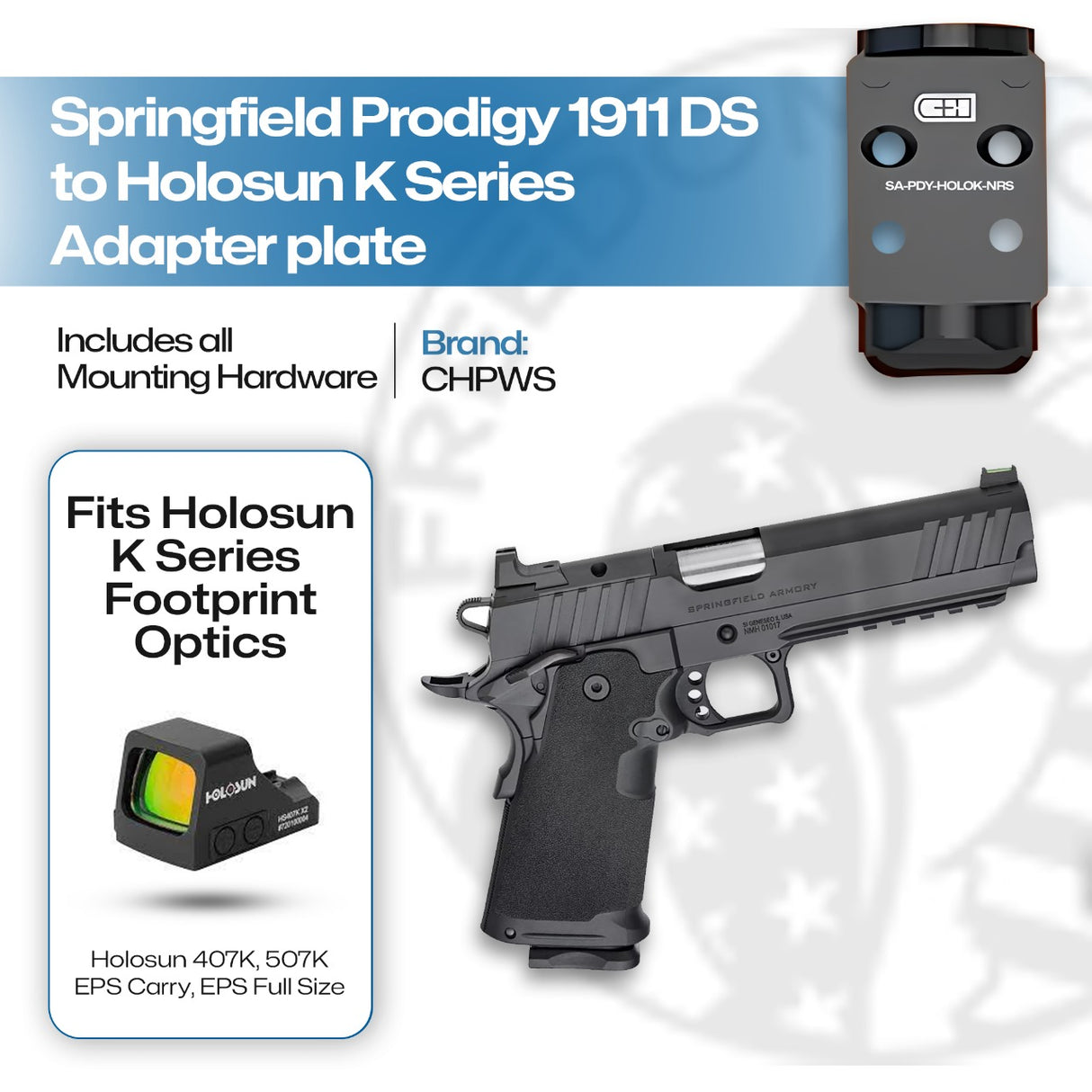 CHPWS SA PRODIGY ADPT HOLO 407K/507K - AOS-HOLOK-NRS (No Integrated Rear Sight)