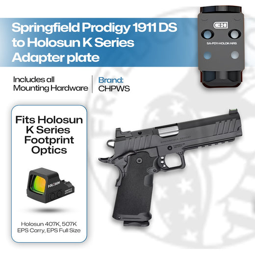 CHPWS Springfield Prodigy to Holosun 407K/507K AOS Adapter Plate, No Integrated Rear Sight - AOS-HOLOK-NRS