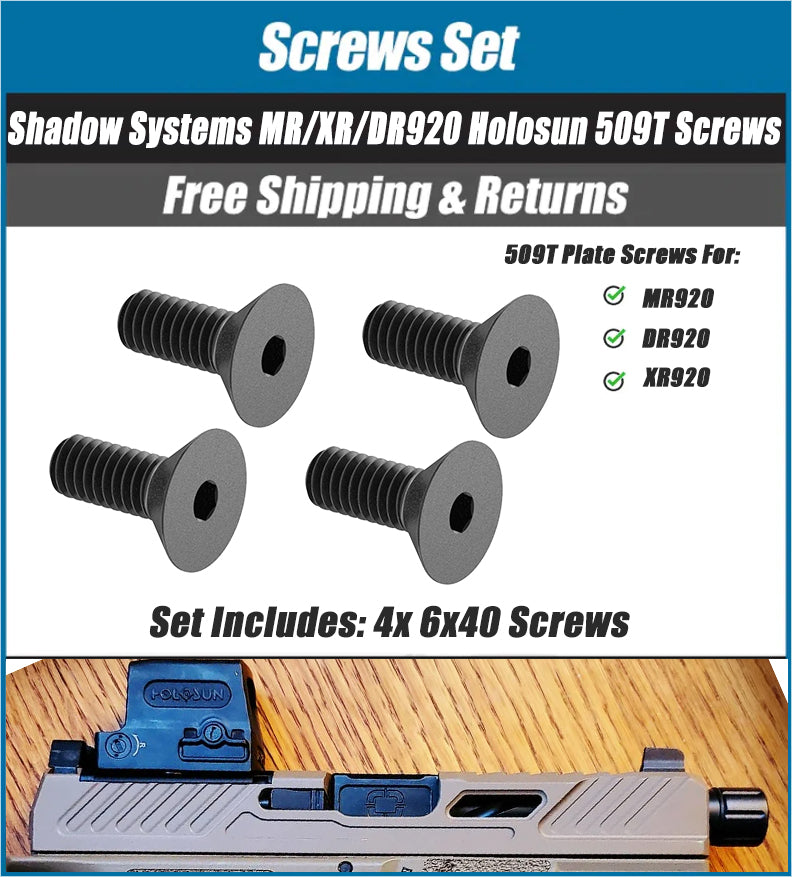 Shadow Systems MR/DR/XR920 Holosun 509T/509 ACSS Vulcan RMR Plate Screws - Set of 4