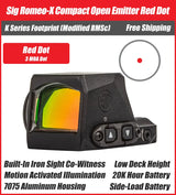 SIG ROMEO-X Compact Open Emitter Red Dot - 3MOA, 6MOA, Circle Dot - RMSc Footprint - SORX1200, SORX1231, SORX1260