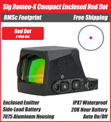 SIG ROMEO-X Compact Enclosed Emitter Red Dot - 3MOA, 6MOA, Circle Dot - RMSc Footprint - SORX1400, SORX1430, SORX1460