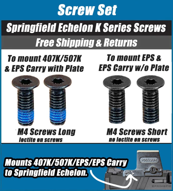 Springfield Echelon K Series 407K/507K/EPS/EPS Carry Screw Set Set