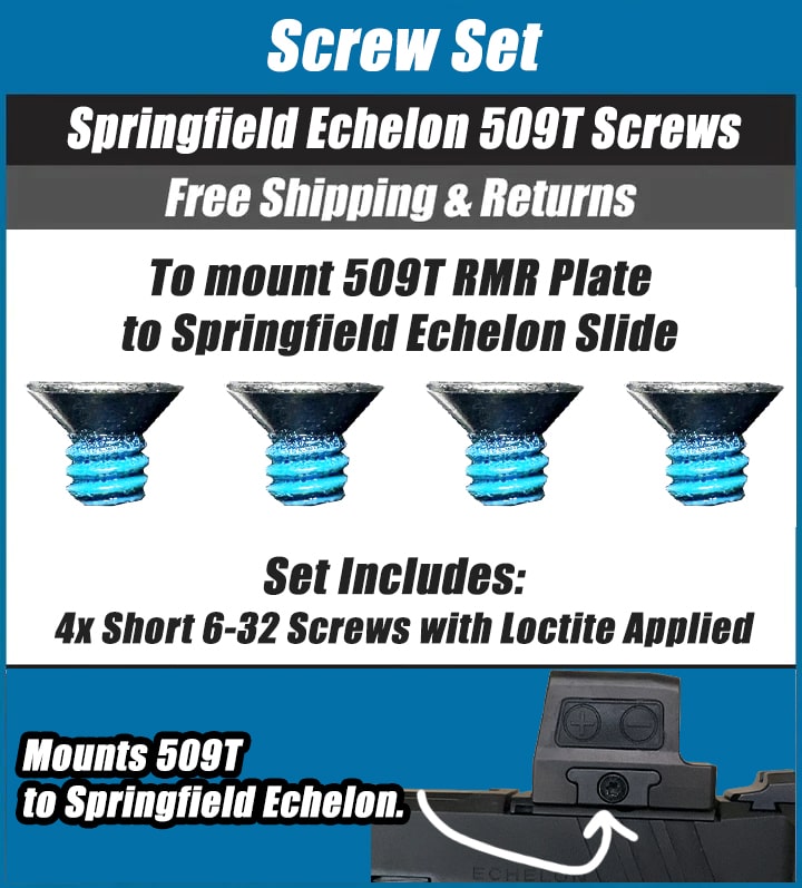 Holosun 509T RMR Plate to Springfield Echelon Screws - Set of 4