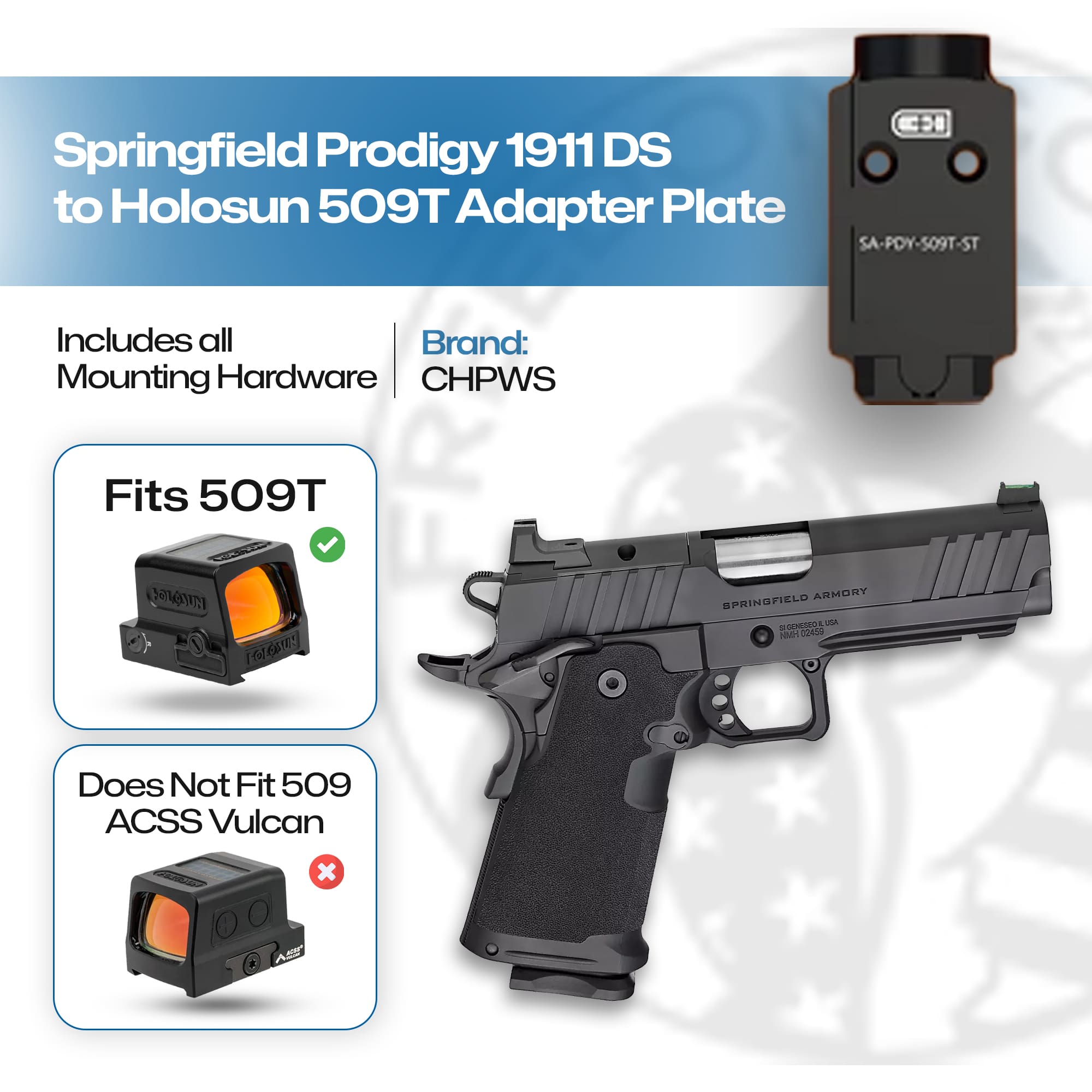 CHPWS SA PRODIGY ADPT HOLO 509T W/RS - SA-PDY-509T-RSR-ST