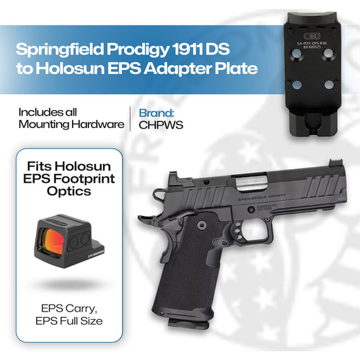 CHPWS Springfield Prodigy to Holosun EPS AOS Adapter Plate with Rear Sight - AOS-EPS-RSR