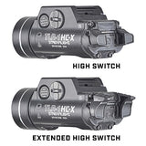 Streamlight TLR-1 HL-X, 1500 Lumens Pistol Light, SL-B9 Batteries, 1 Hr Runtime, Matte Finish, Black with Silver Ring