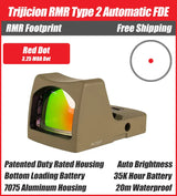 Trijicion RMR Type 2 Automatic Red Dot Sight FDE - 3.25 MOA - 7075 T6 Aluminum - RM01-C-700624