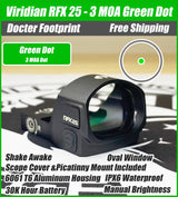 Viridian RFX 25 3 MOA Green Dot Sight - Docter Footprint - 6061 T6 Aluminum