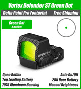 Vortex Defender ST 3 MOA Green Dot Sight, DPP Footprint, DFST-MGD3