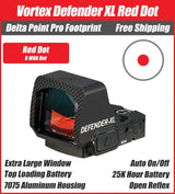 Vortex Defender XL Red Dot, 2/3/5/8MOA Options, DPP Footprint, DFXL-MRD2, DFXL-MRD5, DFXL-MRD8