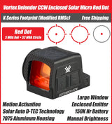 Vortex Defender-CCW Enclosed Solar Micro Red Dot — RMSc Footprint, 3 MOA Dot & 32 MOA Circle Reticle - DFCCW-MRD3-E