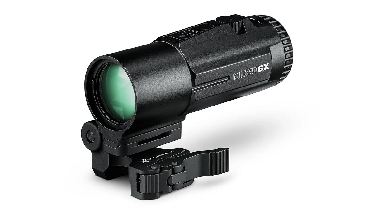 Vortex Micro 6x Magnifier - 6x28mm, Quick-Release Flip Mount - V6XM - Front Left