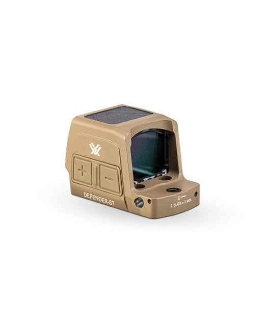 Vortex Defender ST FDE Enclosed Solar Red Dot, DPP Footprint, 32 MOA Circle + 3 MOA Dot Reticle, DFST-MRD3-E-T